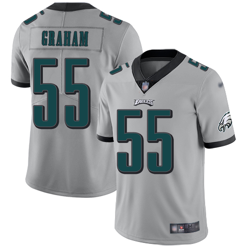 Men Philadelphia Eagles #55 Brandon Graham Limited Silver Inverted Legend NFL Jersey Football